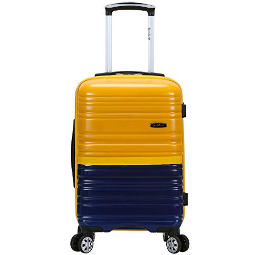 Expandable Hardside Spinner Wheel Luggage, Two Tone Navy, Carry-On 20-Inch Z396