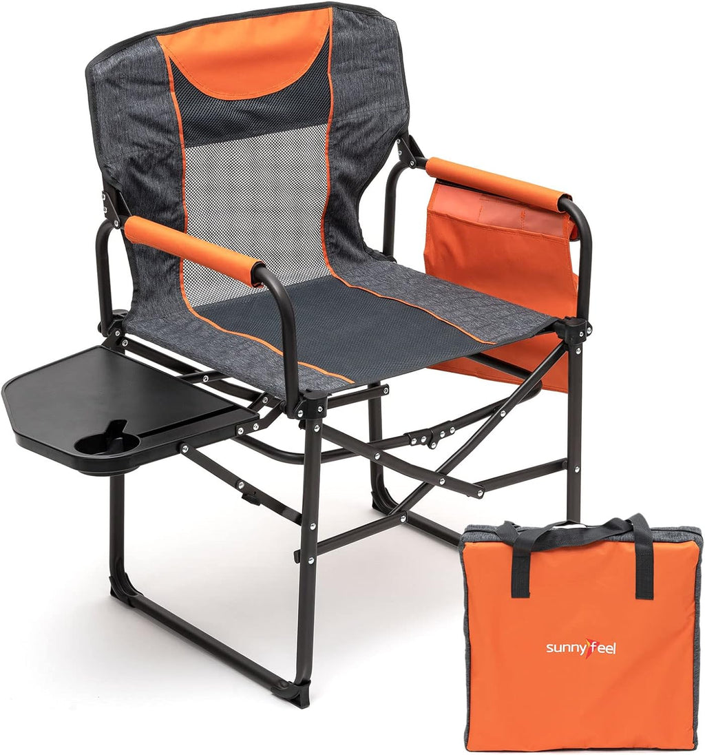 Oversized Heavy Duty Folding Camping Chair with Side Table N4998