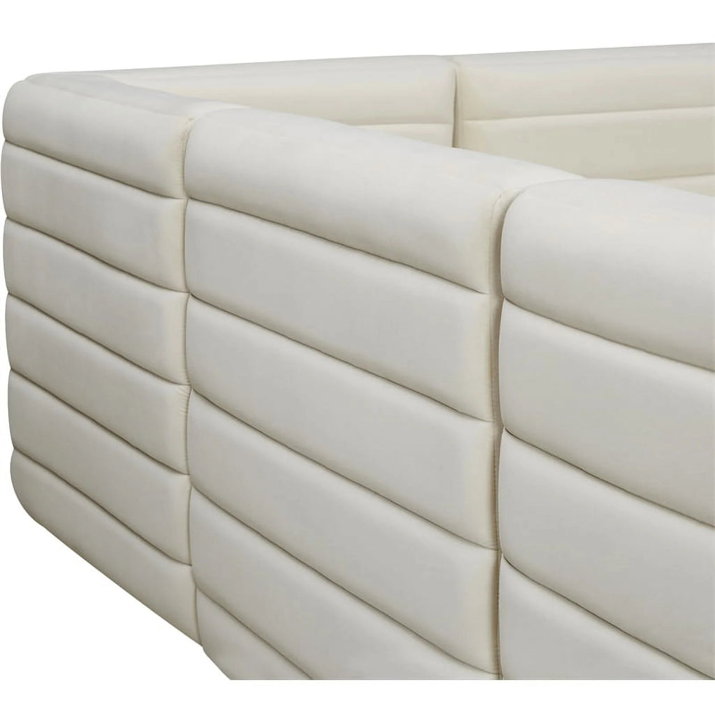 Cream Velvet Modular Sofa C65055