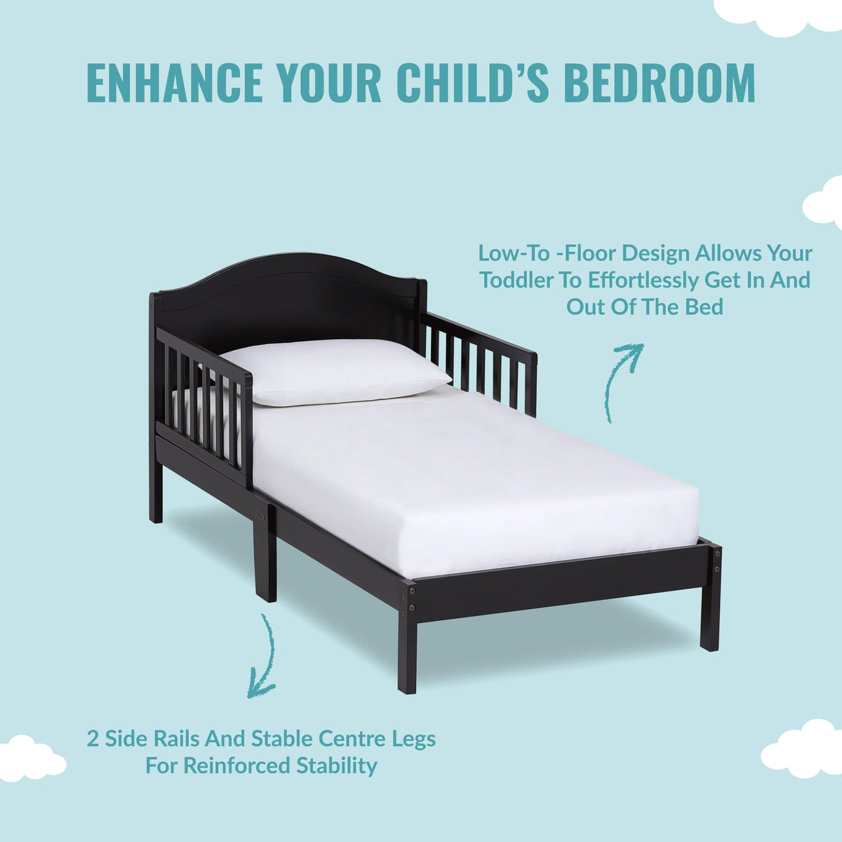 Black Toddler Bed W875002