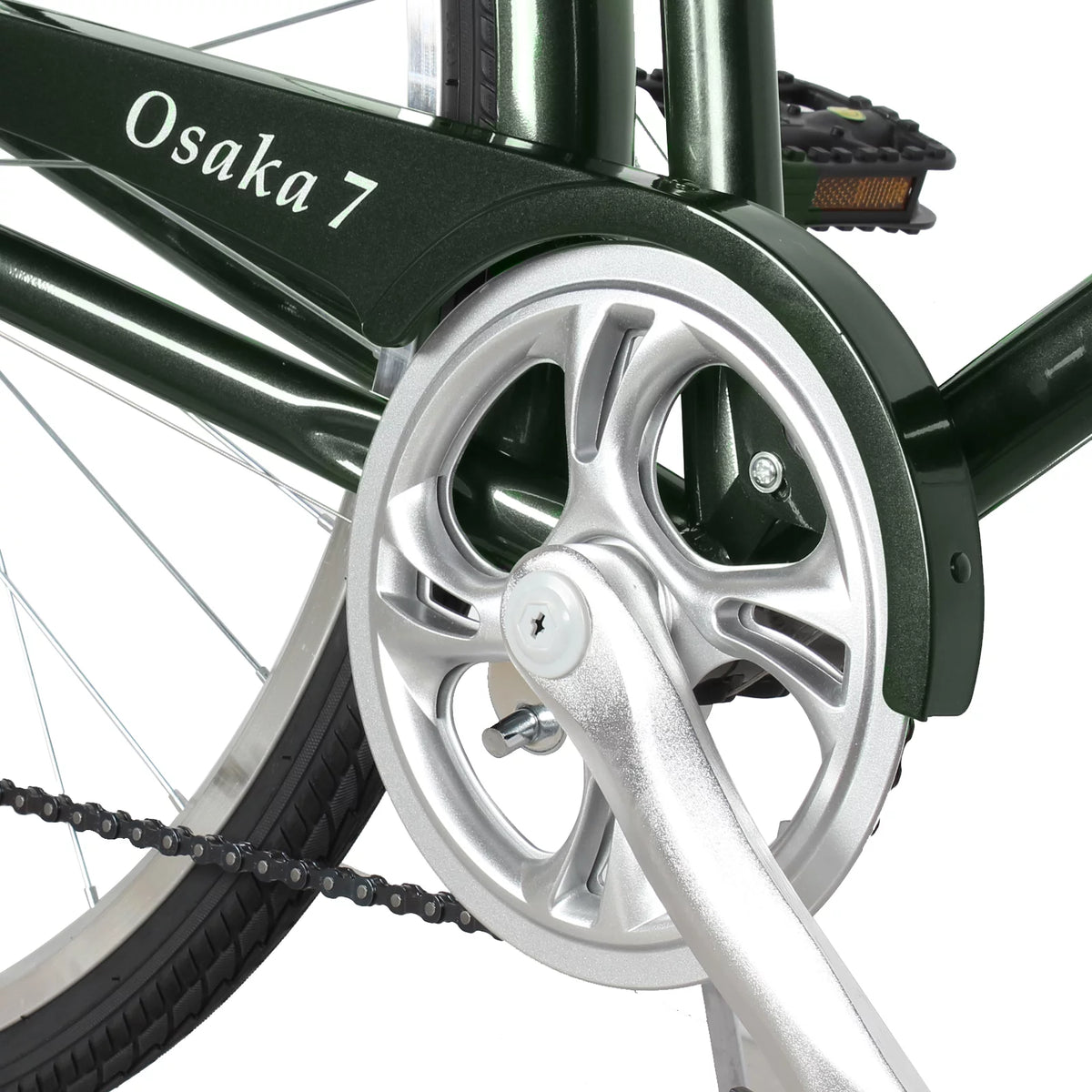 Men's 21 Speed Matte Black Steel Frame Hybrid City Bike O49013