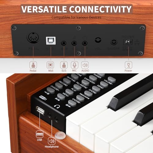 88 Key Weighted Digital Piano with Triple Pedal F8267