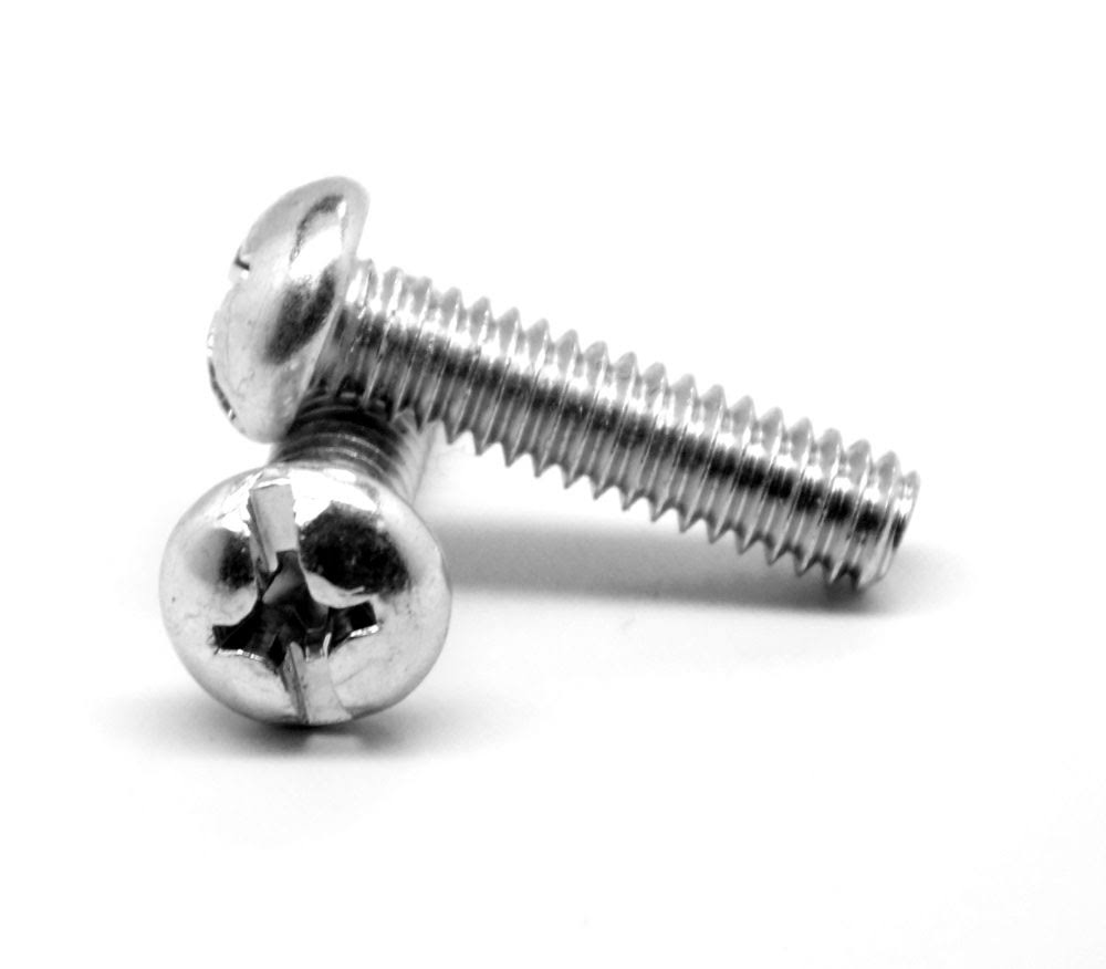 #6-32 x 5/16 Coarse Thread Machine Screw Combo Pan Head Low Carbon Steel Zinc Plated G689095