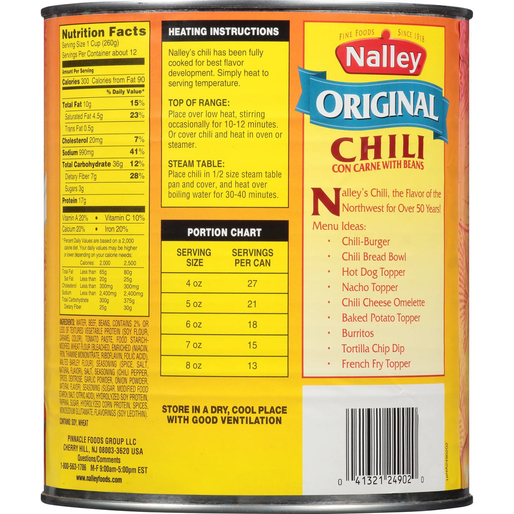 Chili Con Carne With Beans and Cheese Family Size 106 oz K458443