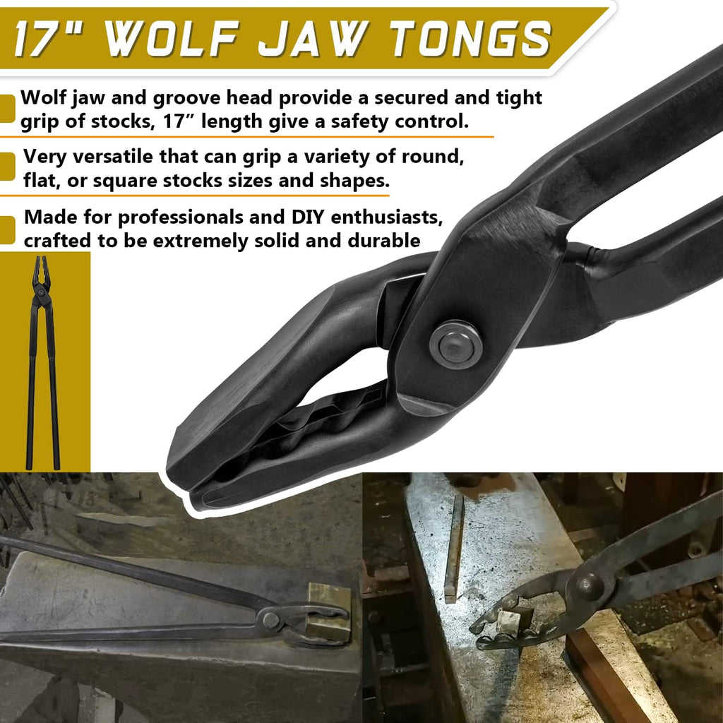 17” Wolf Jaw Tongs and Hammer Tool Set I4430