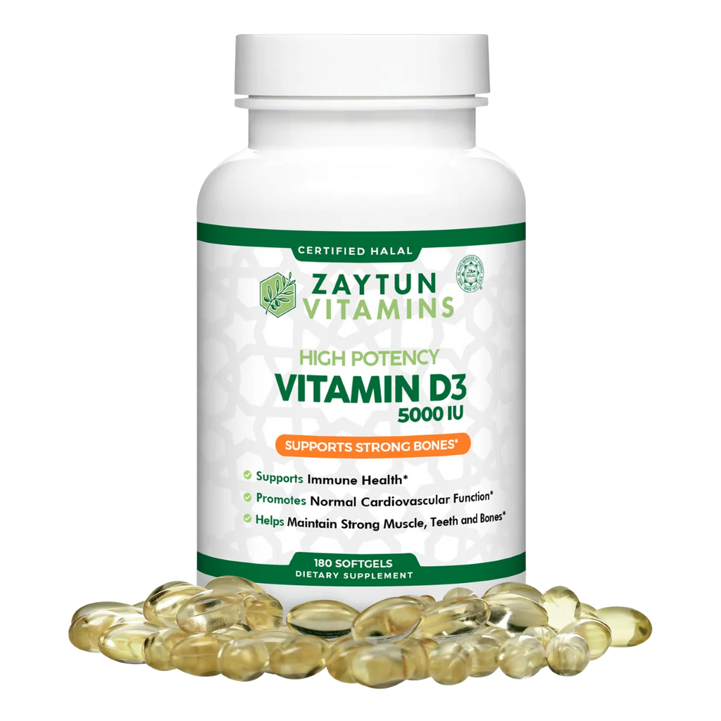 Halal Vitamin D3 5000 IU, 180 Softgels M8964