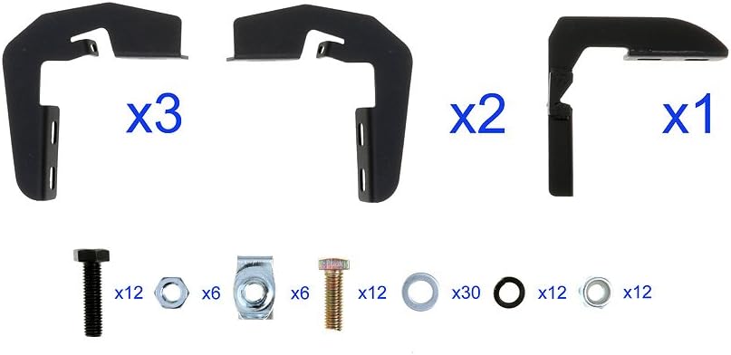Black 6in Running Boards S4619