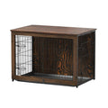 Wooden Dog Crate Furniture with Cushion and Tray E31288