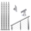 4 Pack Stainless Steel Cable Railing Post U4356