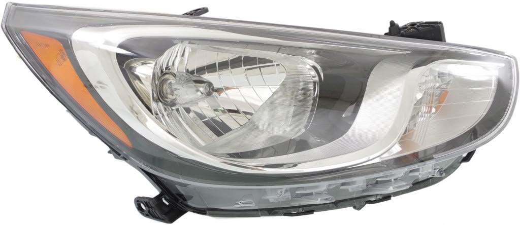 Hyundai Accent Passenger Side Headlight Assembly 2012-2015 N882