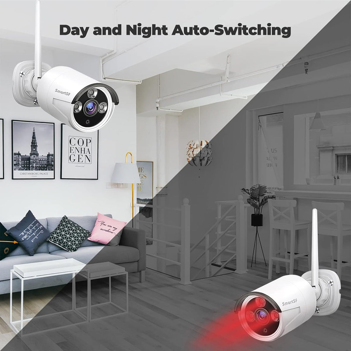 Wireless 8CH 1080P Security Camera System with 4 Weatherproof IP Cameras Y876