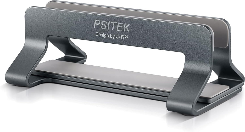 Vertical Laptop Stand Dock Holder, Adjustable Width, Aluminum Alloy, Pack of 2 O49265
