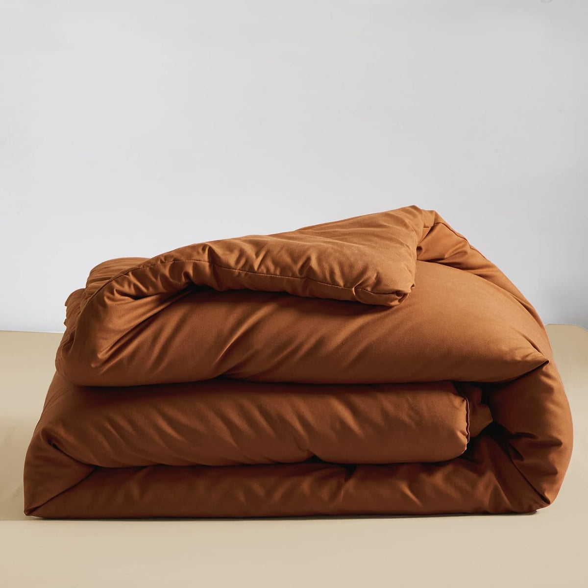 Solid Cinnamon Color Cal King 3 PCs Comforter Set S479