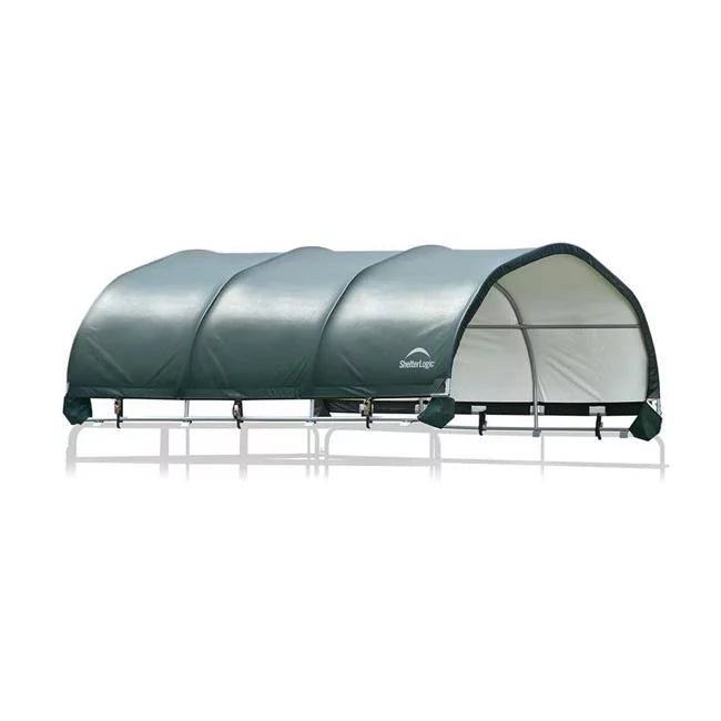 Green Powder Coated Corral Shelter U8768