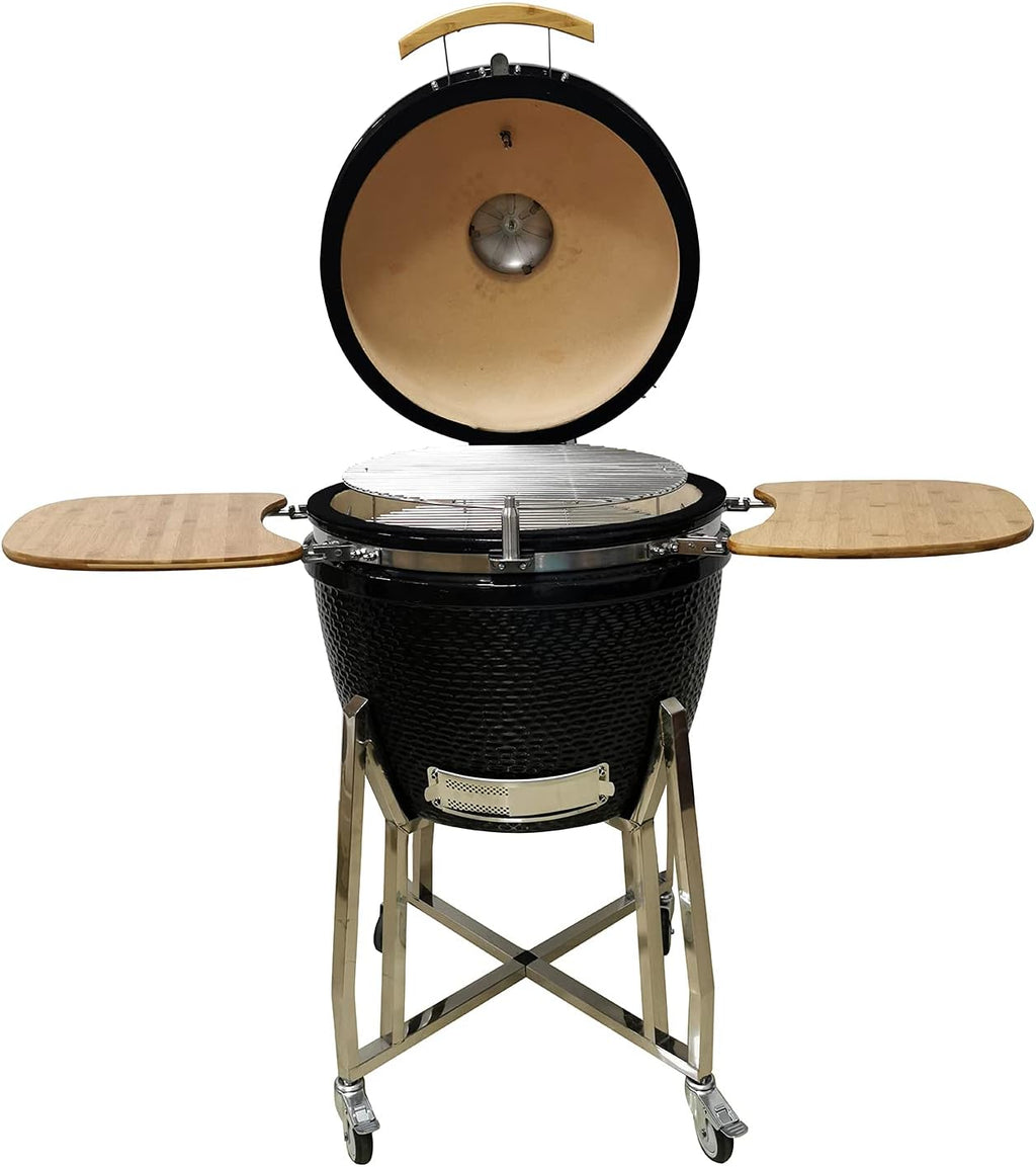 24 Kamado Ceramic Grill with Stainless Steel Cart P767
