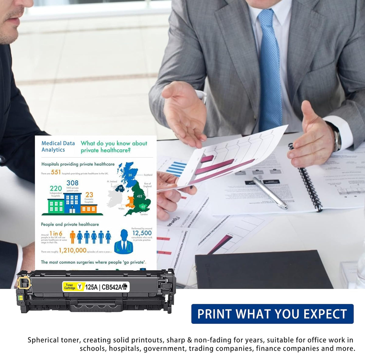 Compatible 125A Remanufactured Toner Cartridge Replacement Yellow 1-Pack D108