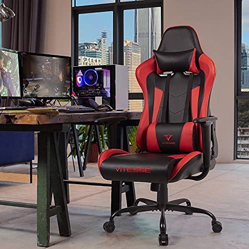 Purple Gaming Chair with Lumbar Support and Headrest F9002