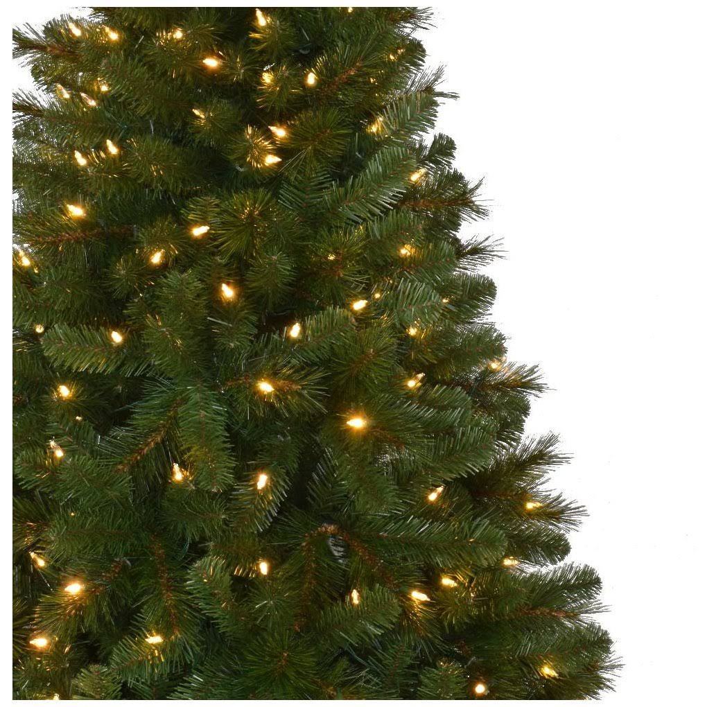 7.5 ft Pre-Lit LED Slim Artificial Christmas Tree T238425