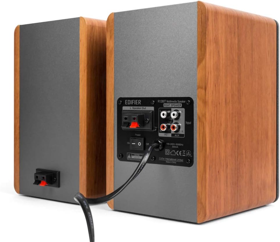 Powered Bookshelf Speakers - 2.0 Active Near Field Monitors - Wooden Enclosure - 42 Watts RMS X2937