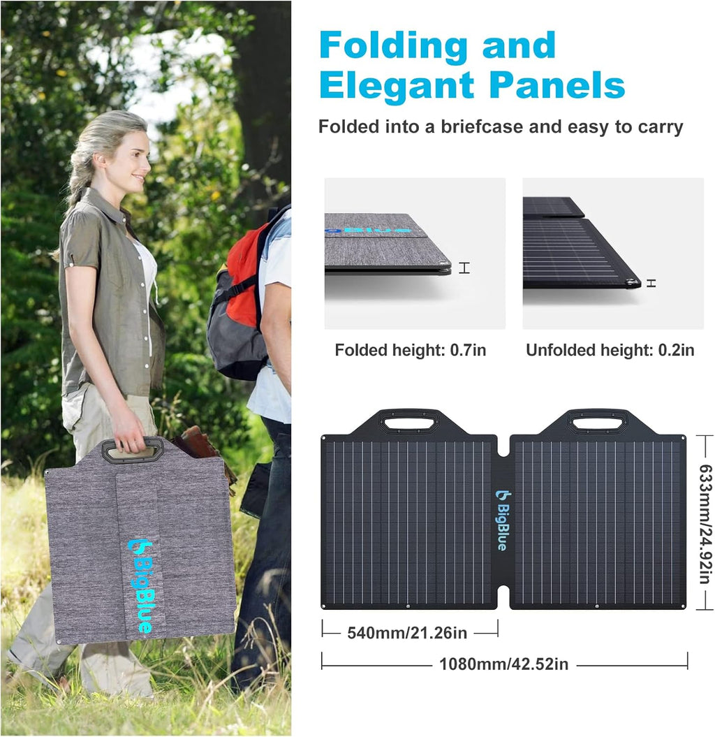 100W ETFE Portable Solar Panels with Kickstands, IP65 Waterproof M83405