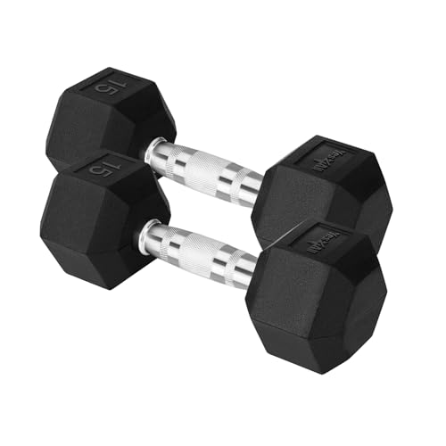 Chrome Grip Encased Hex Dumbbells 10-30 LBS Pair Z3938
