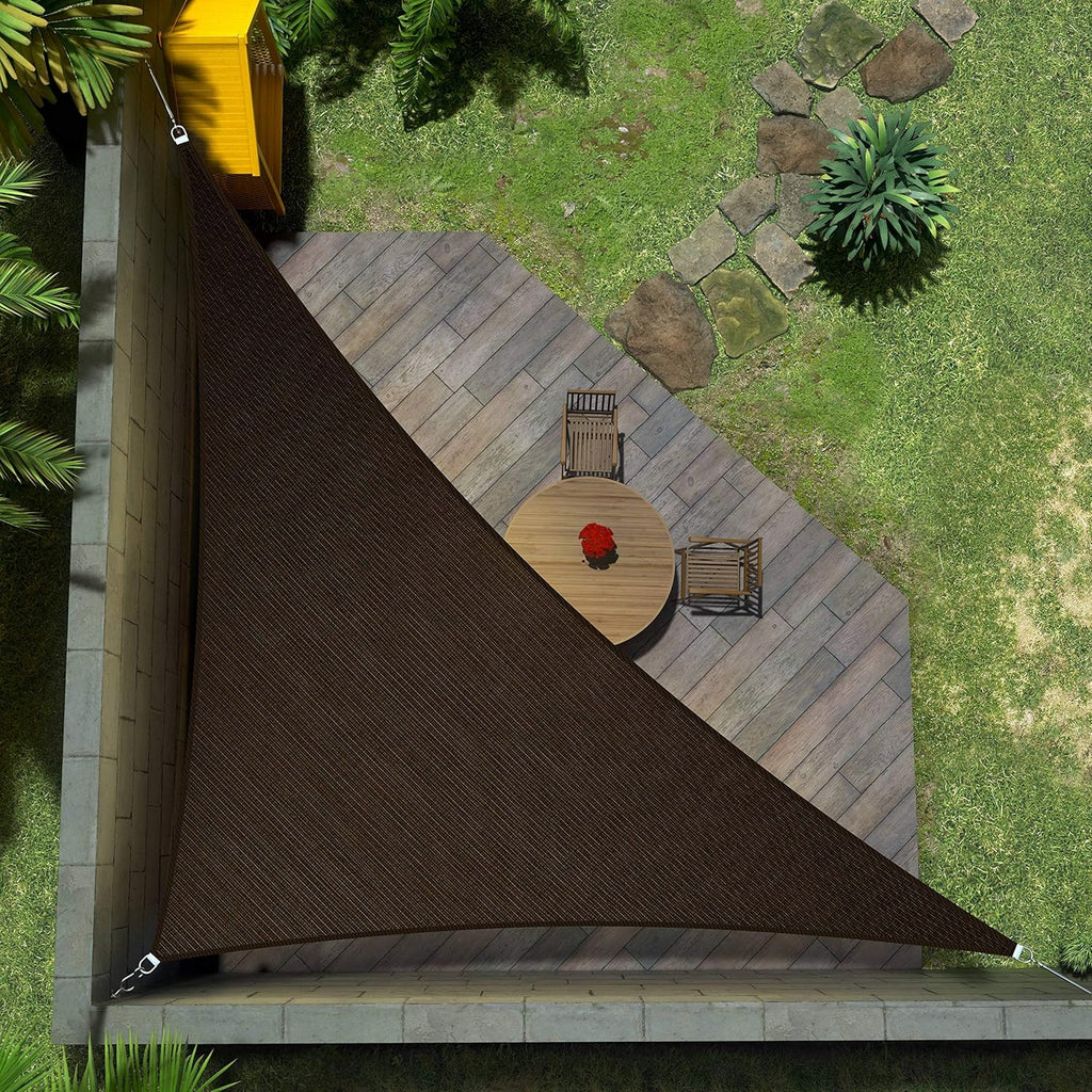 Beige 24' x 24' x 24' Triangle Sun Shade Sail A43615