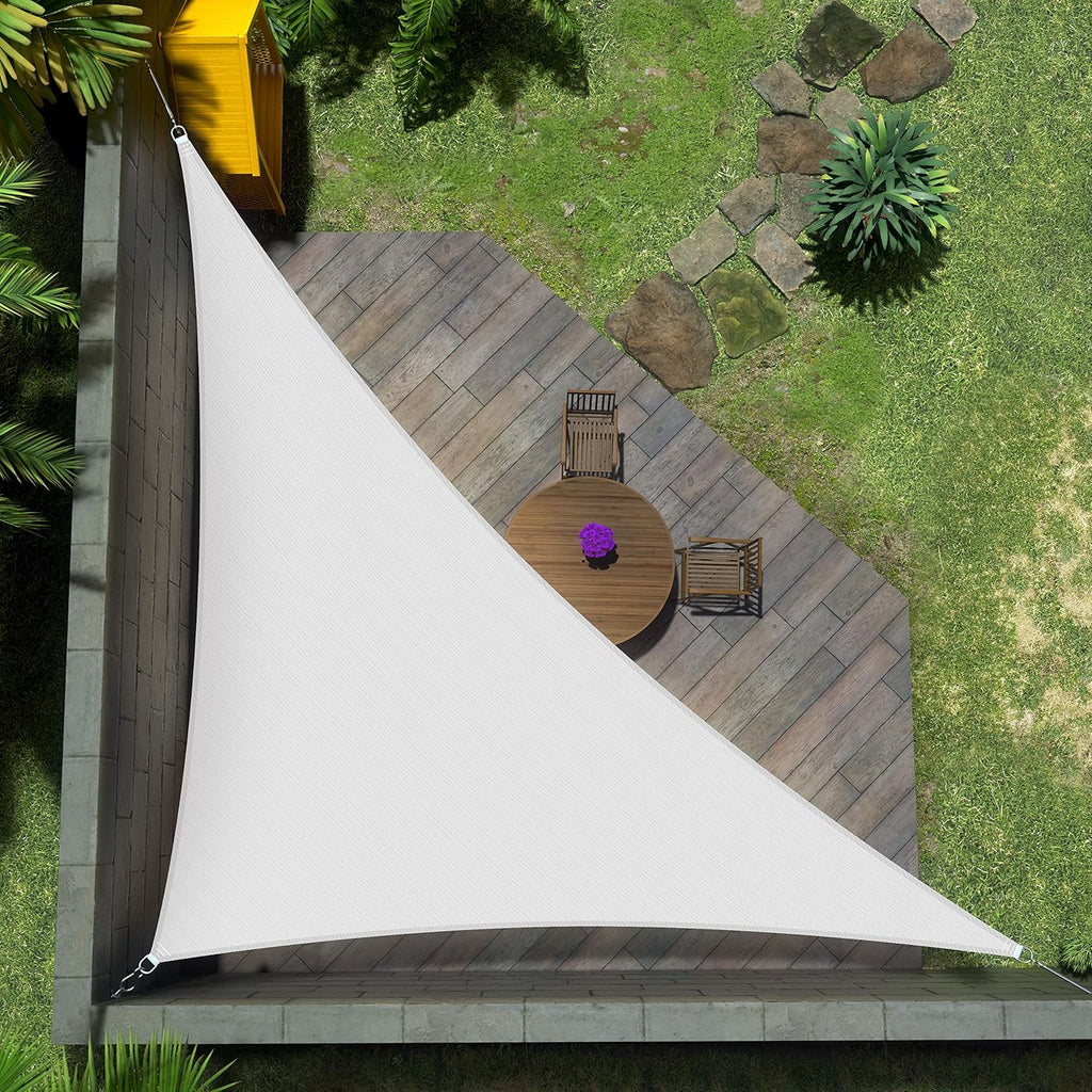 Beige 24' x 24' x 24' Triangle Sun Shade Sail A43615