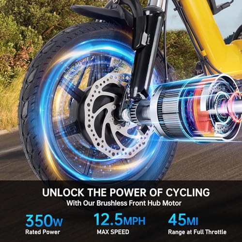 350W Folding Electric Tricycle with 480Wh Removable Battery and 2 Seats Y98278