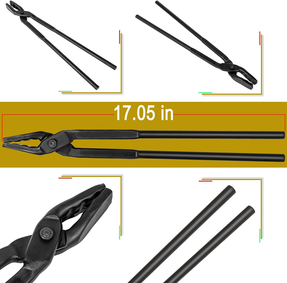 17” Wolf Jaw Tongs and Hammer Tool Set I4430