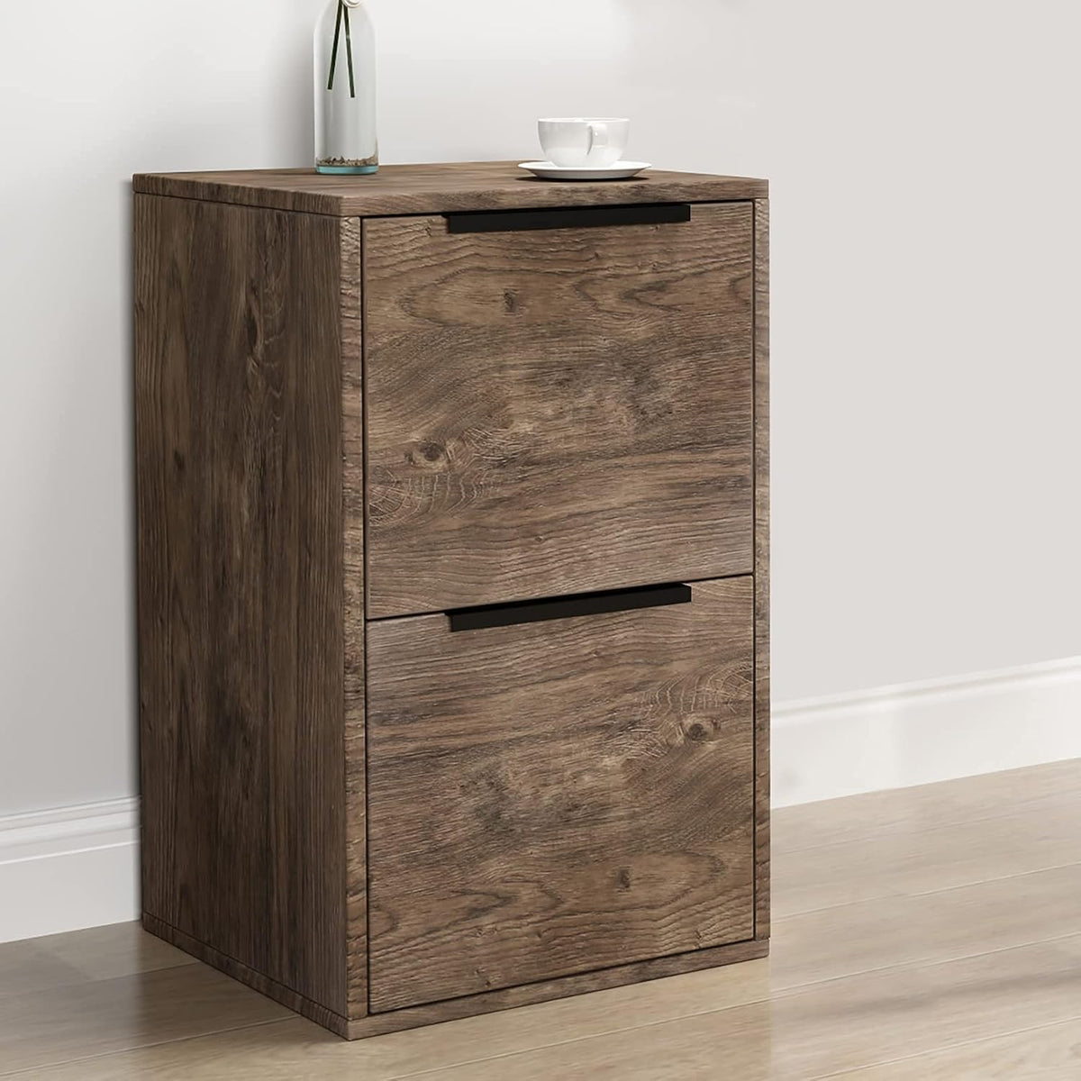 2 Drawer Wood File Cabinet H573