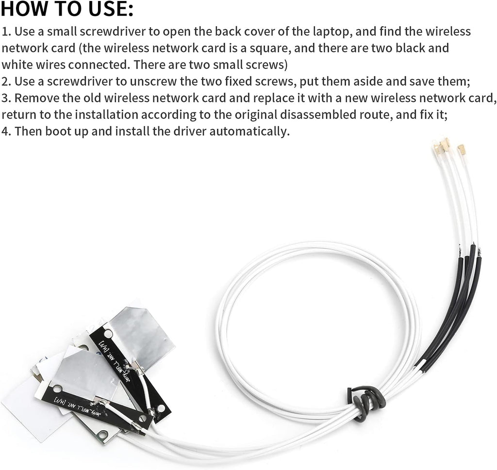 Wireless Network Card, Dual-Band WiFi Adapter Bluetooth 4.0 M.2 NGFF with Built-in Antennas I95438