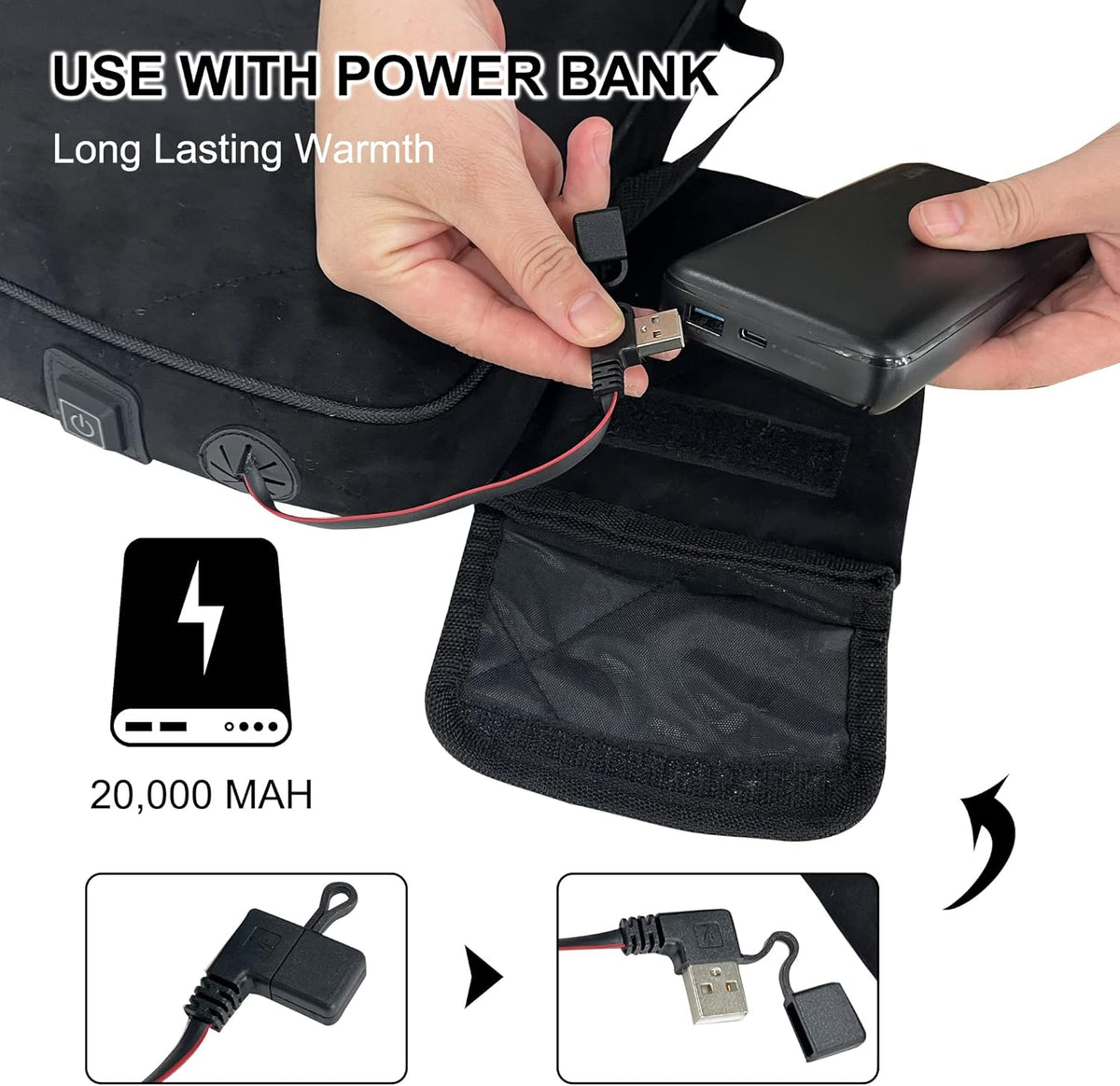 Portable Heated Seat Cushion with 3 Heating Settings Memory Foam O72347