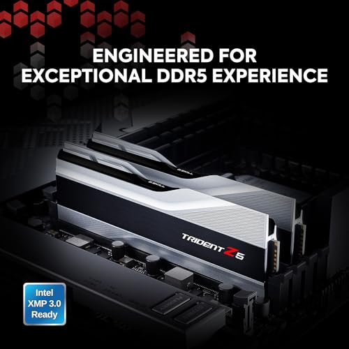DDR5 RAM 32GB (2x16GB) 6000MT/s CL36-36-36-96 Desktop Computer Memory Metallic Silver S750