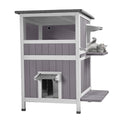 2-Story Outdoor Waterproof Cat Shelter O7298