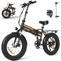 20" x4.0 Fat Tire Foldable Electric Bicycle with 750W Motor, 48V 12AH Removable Battery, 7 Gears C696909