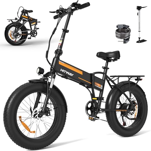 20" x4.0 Fat Tire Foldable Electric Bicycle with 750W Motor, 48V 12AH Removable Battery, 7 Gears C696909