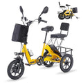 350W Folding Electric Tricycle with 480Wh Removable Battery and 2 Seats Y98278