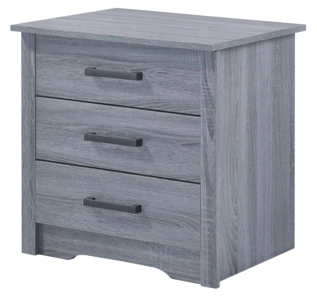 Gray 3 Drawer Nightstand A240
