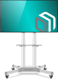 Mobile TV Stand for 32 to 65 Inch TV Screens with Wheels Shelves E1042