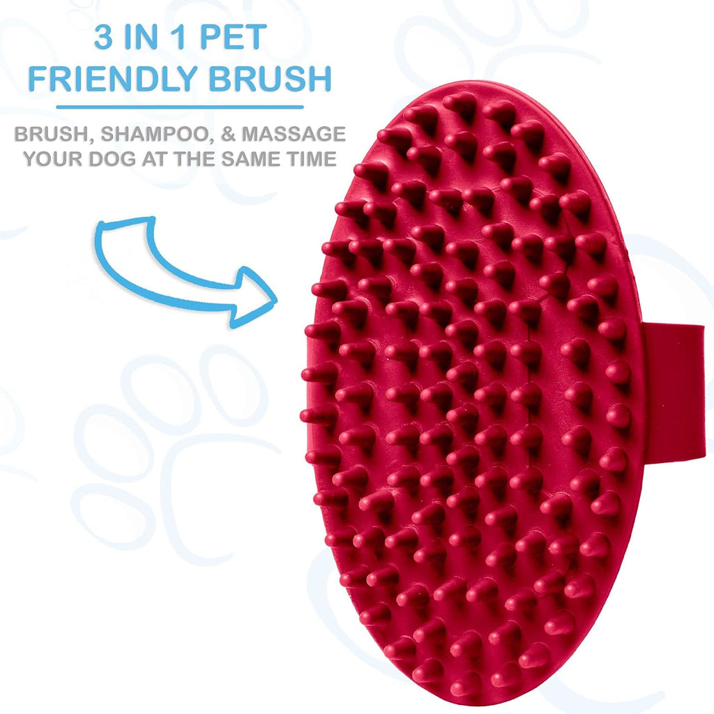 Portable Dog Bathing Station with Removable Shelf and Massage Brush R28854