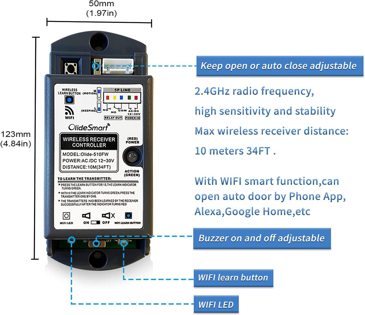 Handicap Door Opener with Stainless Steel Push Buttons I4100