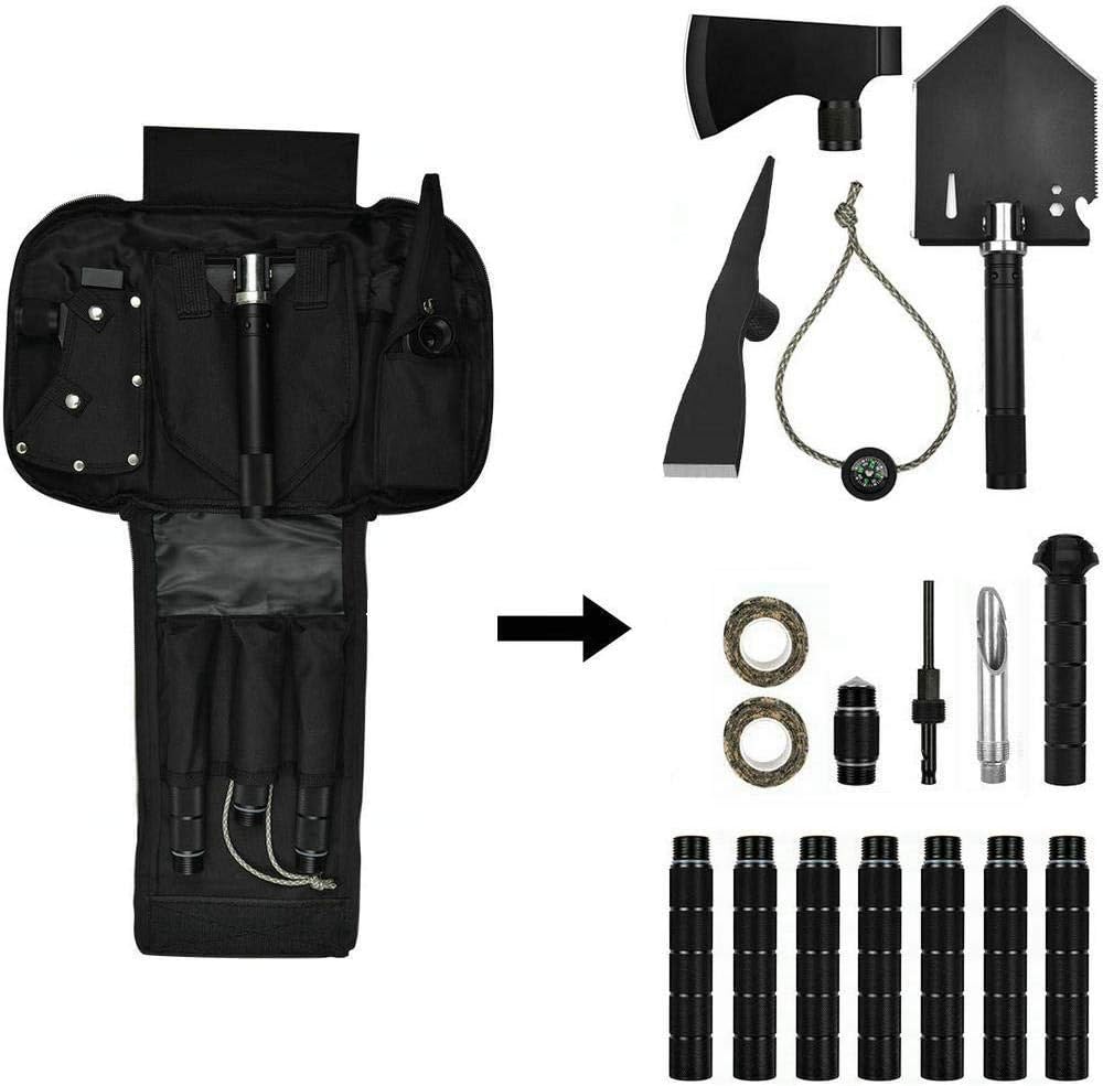 Folding Shovel Camping Axe Multitool with Carrying Bag N817023