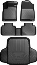 Black TPE All Weather Car Floor Mats Full Set M565