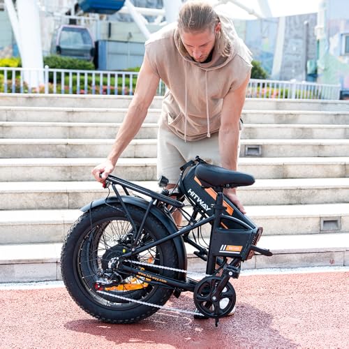 20" x4.0 Fat Tire Foldable Electric Bicycle with 750W Motor, 48V 12AH Removable Battery, 7 Gears C696909