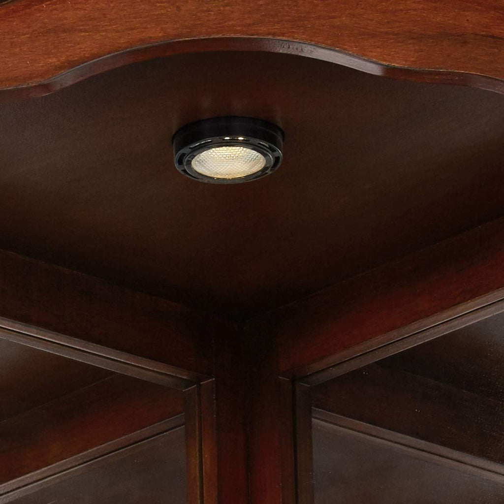 Medium Brown 5-Shelf Corner Curio Cabinet Q68855