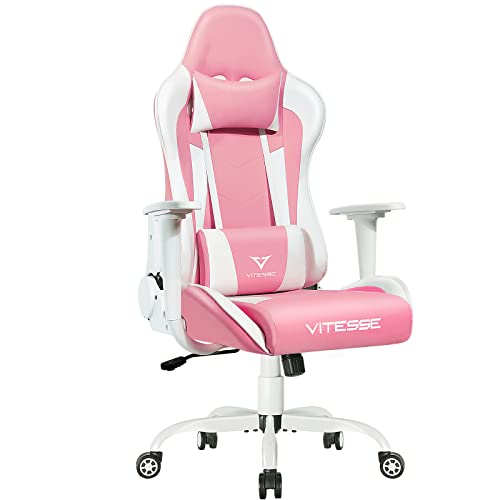 Purple Gaming Chair with Lumbar Support and Headrest F9002