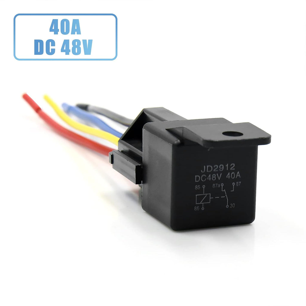 3pcs 5 Pin 48V 40A Car Relay Switch with Harness J630