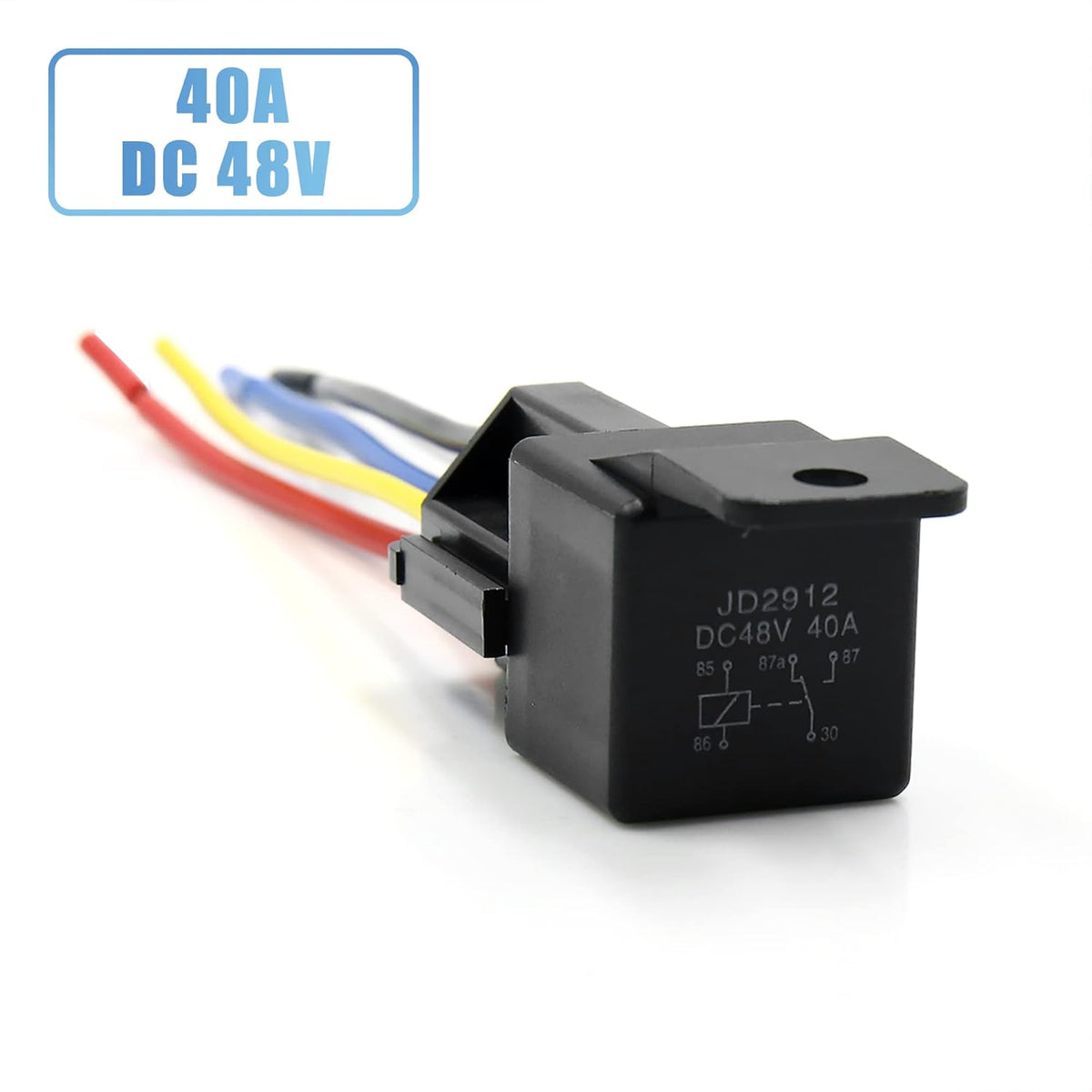 3pcs 5 Pin 48V 40A Car Relay Switch with Harness J630