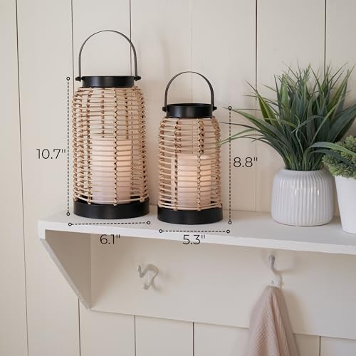Natural Rattan Boho Lanterns J120591