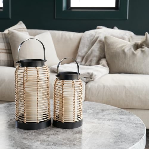 Natural Rattan Boho Lanterns J120591